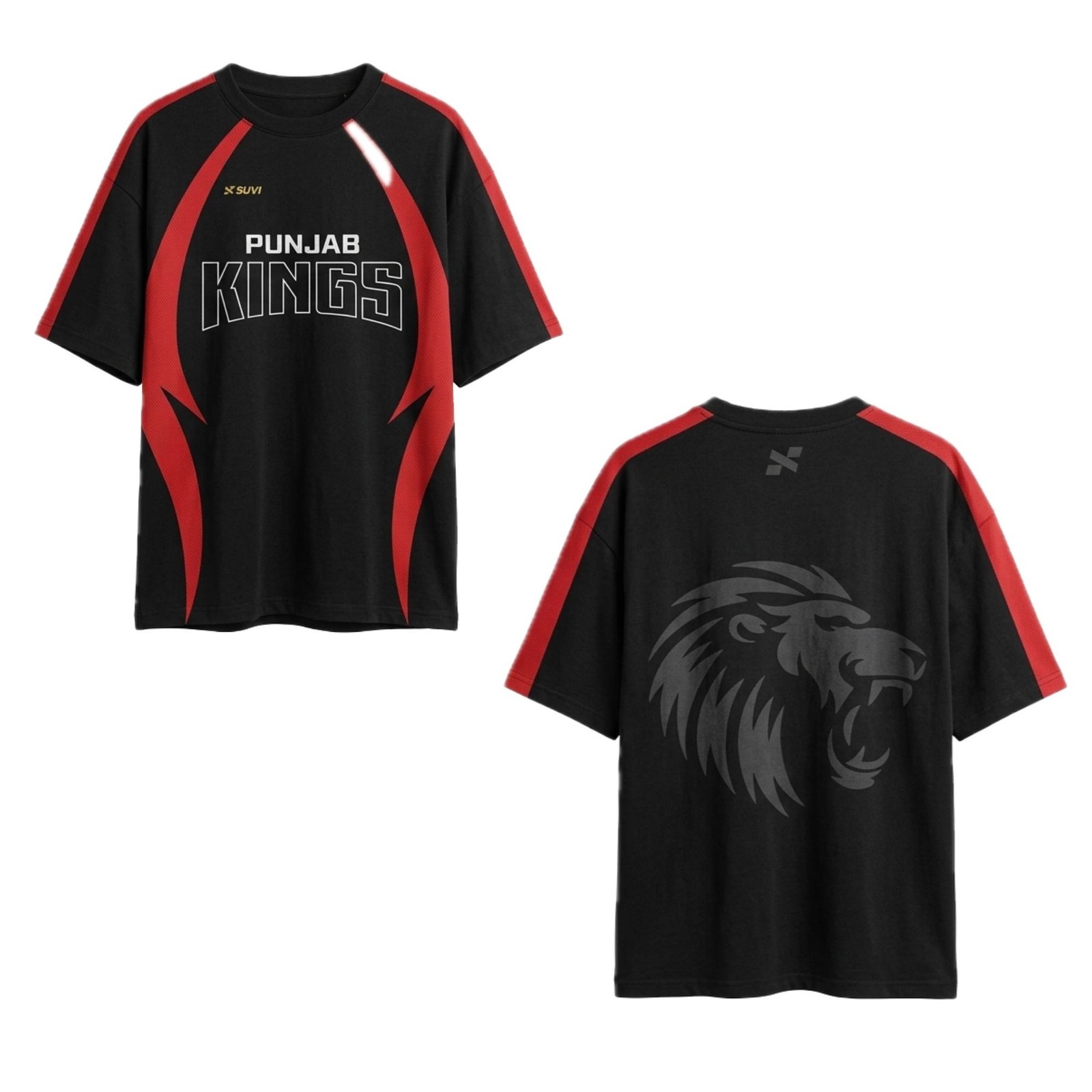 Black & Red Oversized Tee - Image 3