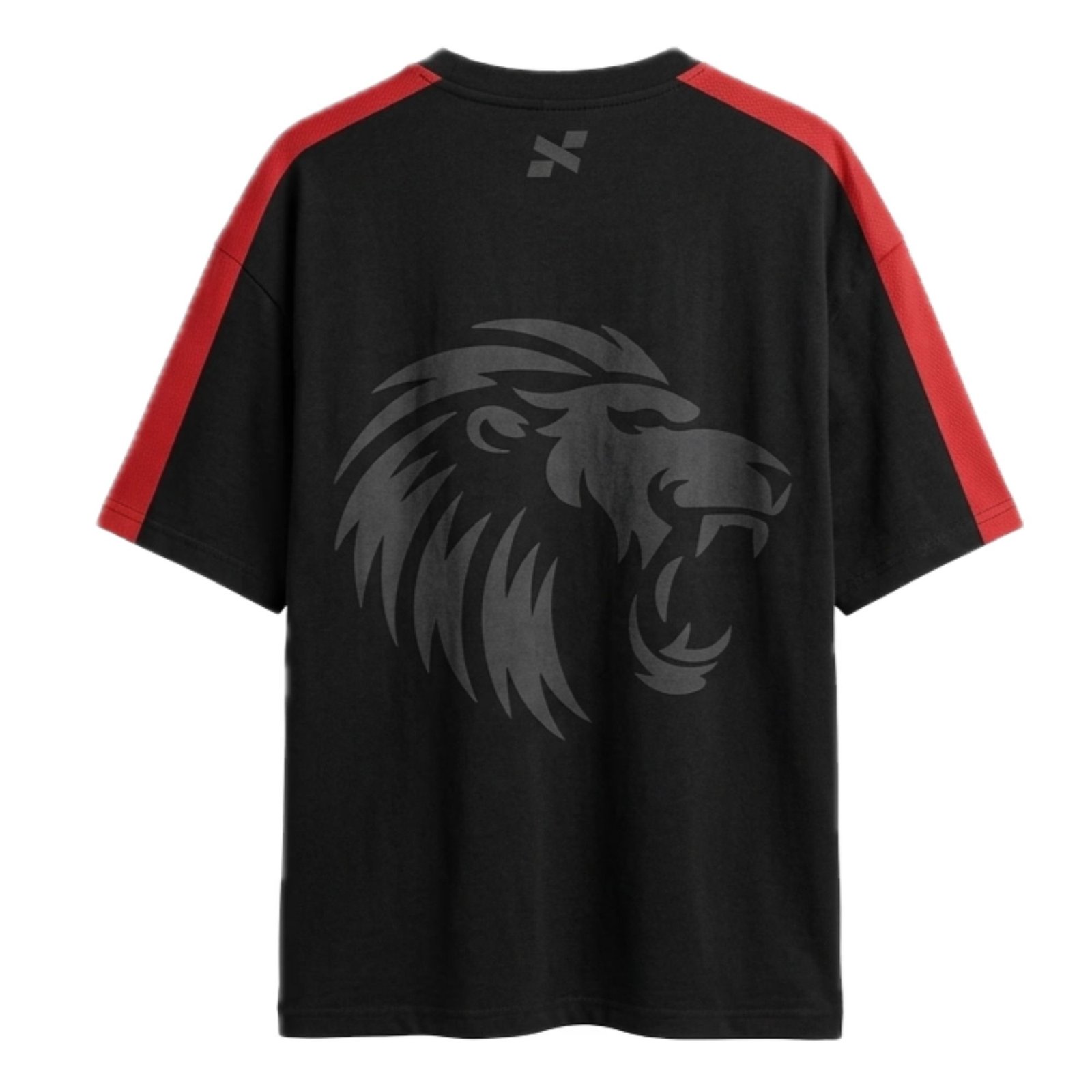 Black & Red Oversized Tee - Image 2